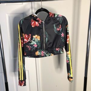 Crop floral jacket